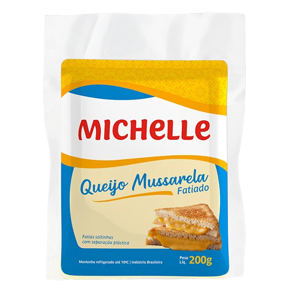 Laticínio Santa Luzia - Michelle - Queijo Mussarela fatiado